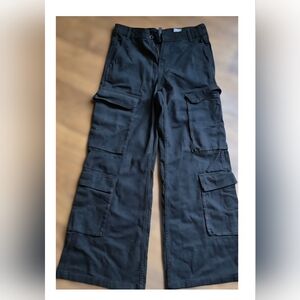 Women's Gothic Cargo Pants High Waist Wide Leg Loose Casual Trousers